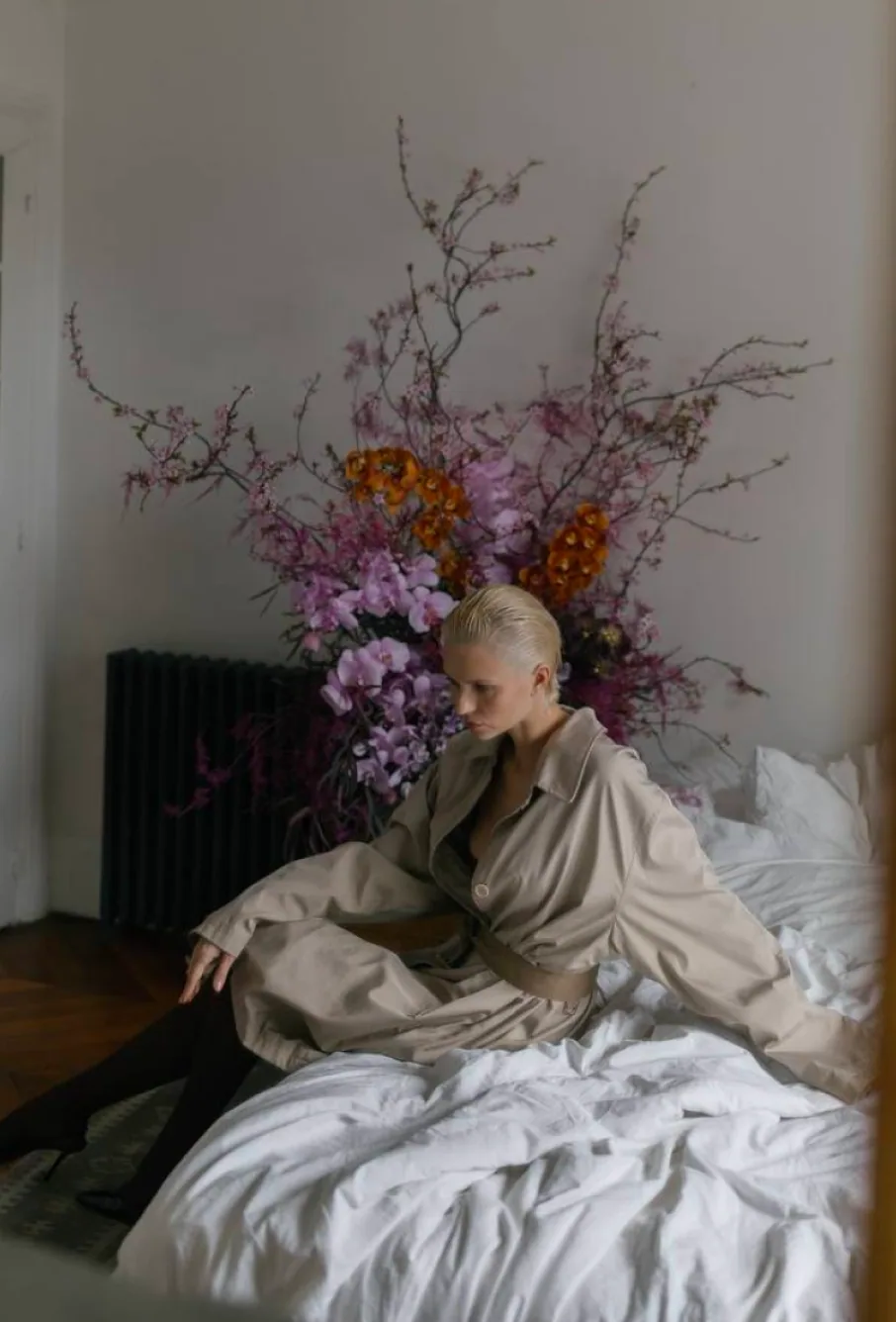 Floral arrangement in vase